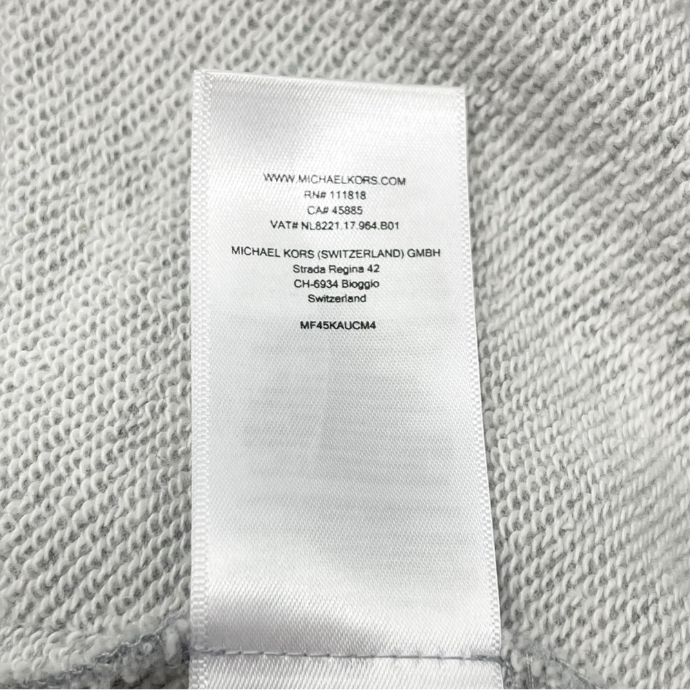 MICHAEL MICHAEL KORS Women’s Gray Pullover Grommet & Zipper Detail Sweatshirt M - Picture 7 of 7
